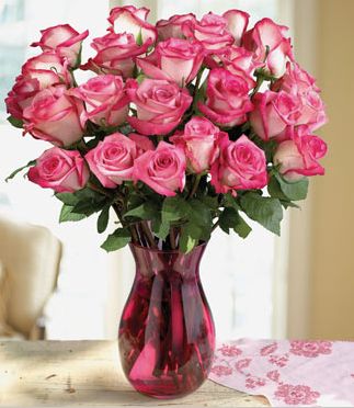 2 Dozen Pink  Roses